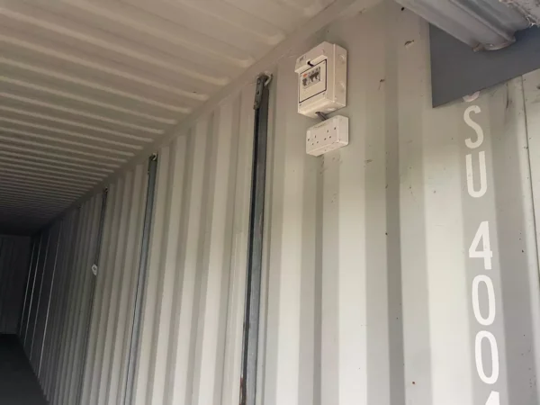 40/8 Shipping Container with Rollup and electrics and lights – High-end ...